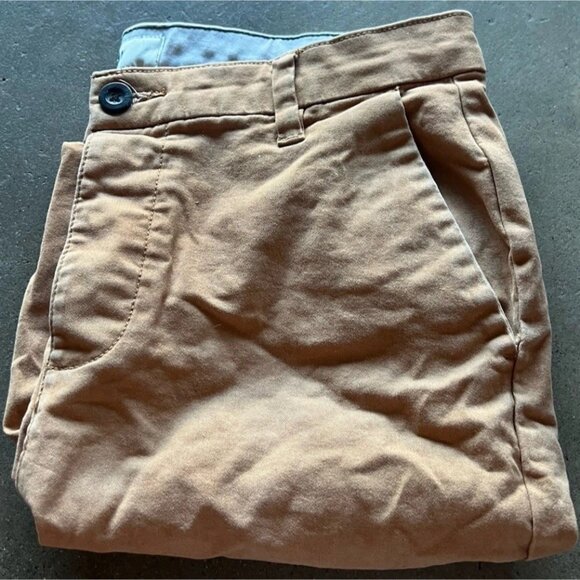 Topman Men’s Size 32 Stretch Skinny Chino Shorts Khaki Brown Beige Cotton - Picture 14 of 14